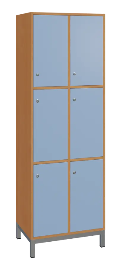 SBS-3322 šatní skříň 6-boxová, 1800x600x400 mm, kovové nohy, korpus buk royal, dvířka blankyt SBS-3322 šatní skříň 6-boxová, 1800x600x400 mm, kovové nohy, korpus buk royal, dvířka blankyt